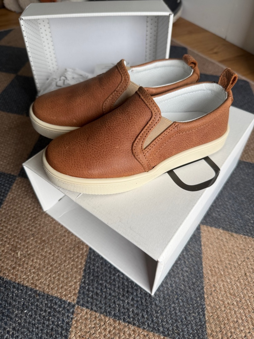 Freshly Picked brown size 12 Slip-On Kids Sneakers